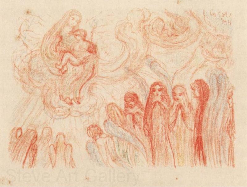 James Ensor The Adoration of the Virgin France oil painting art